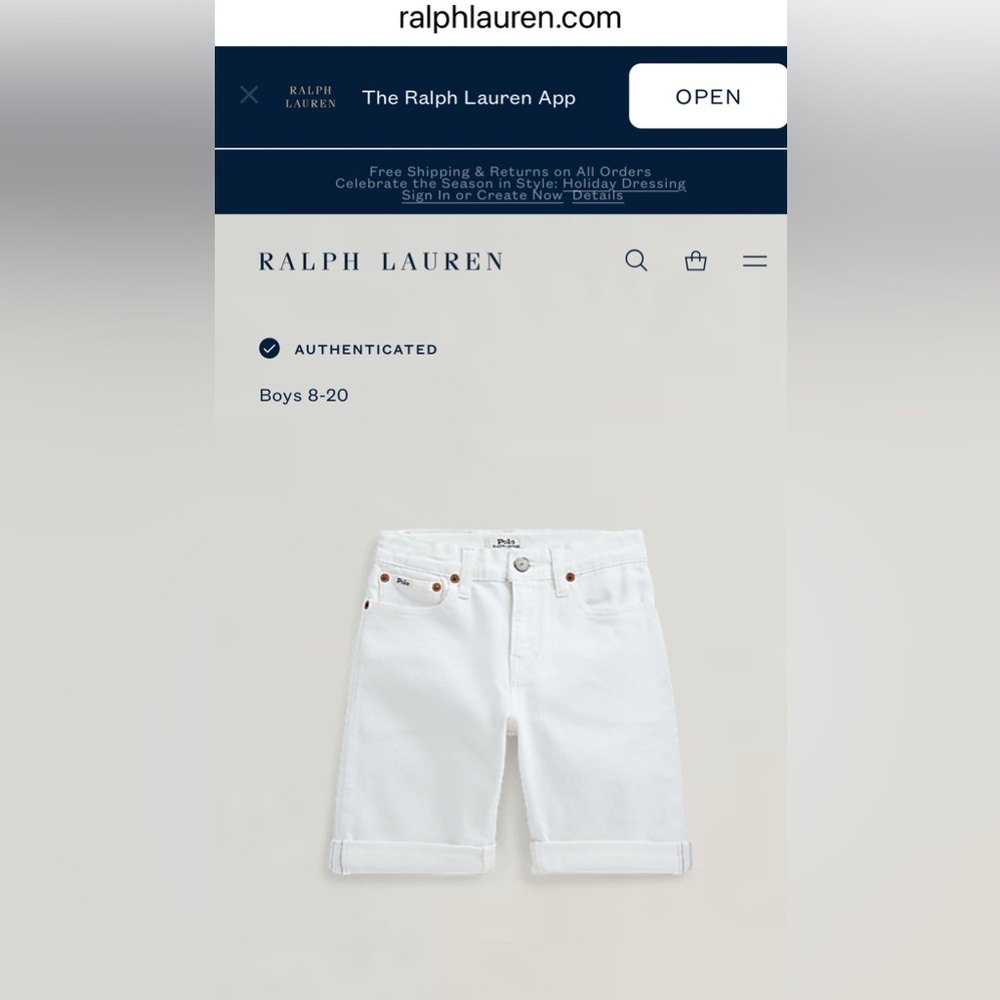 Polo Ralph Lauren Childrenswear Boys Sullivan Slim Stretch Shorts White 12